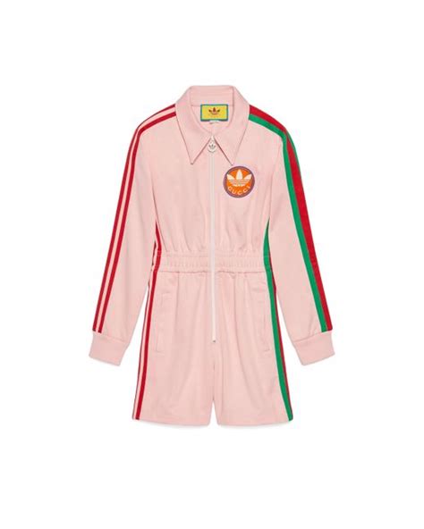 adidas gucci romper|Gucci Adidas pink jumpsuit.